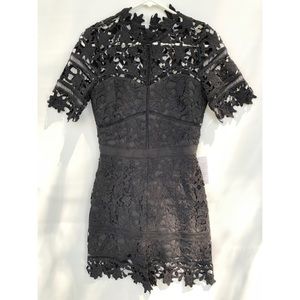 NWT XS Adelyn Rae Black Romper with Lace